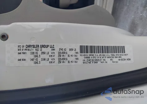 2013 Chrysler Town & Country Touring из США, поврежденный, VIN 2C4RC1BG1DR529127